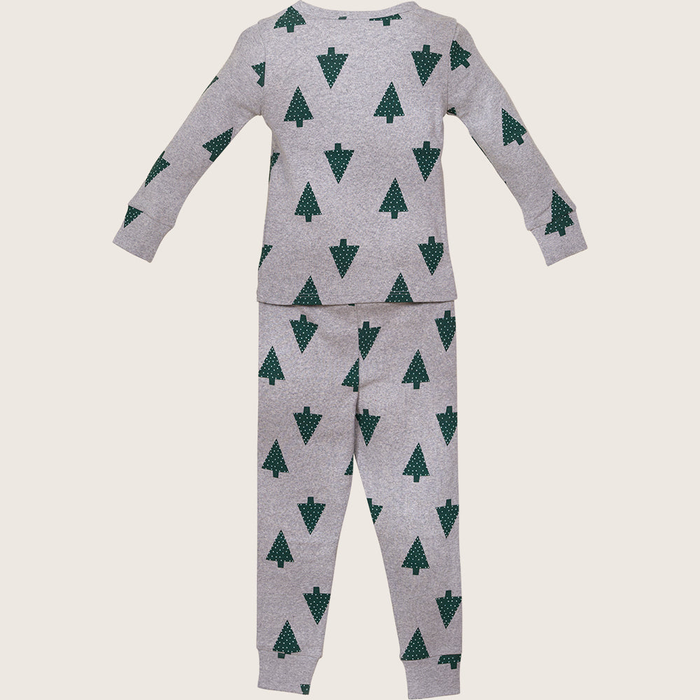 rise little earthling Holiday Sleep Set TGHSL00 - Grey Christmas Tree / 18-24m - Image 3