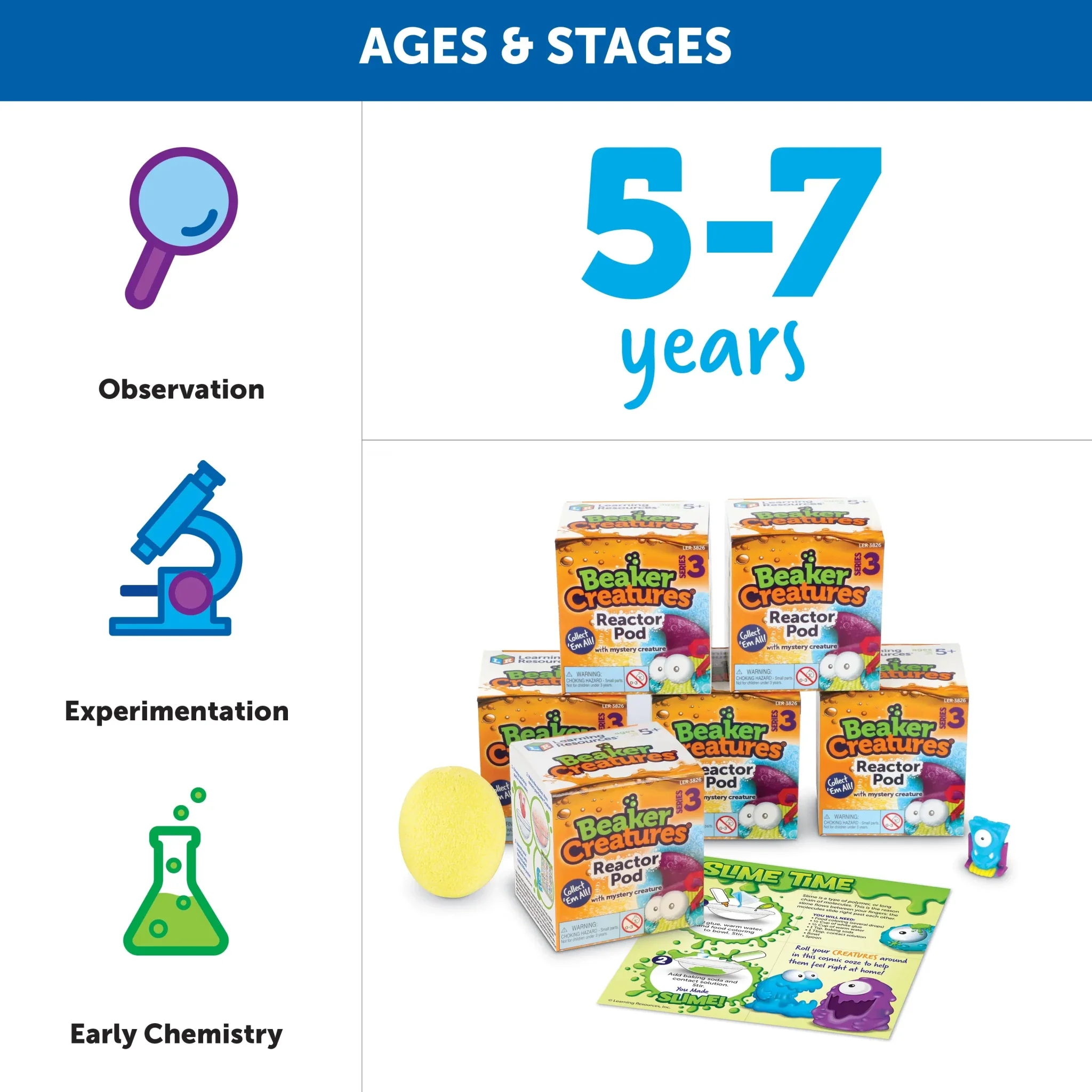 Learning Resources Beaker Creatures® 6-Pack Reactor Pods, Series 3 — Box - Image 5