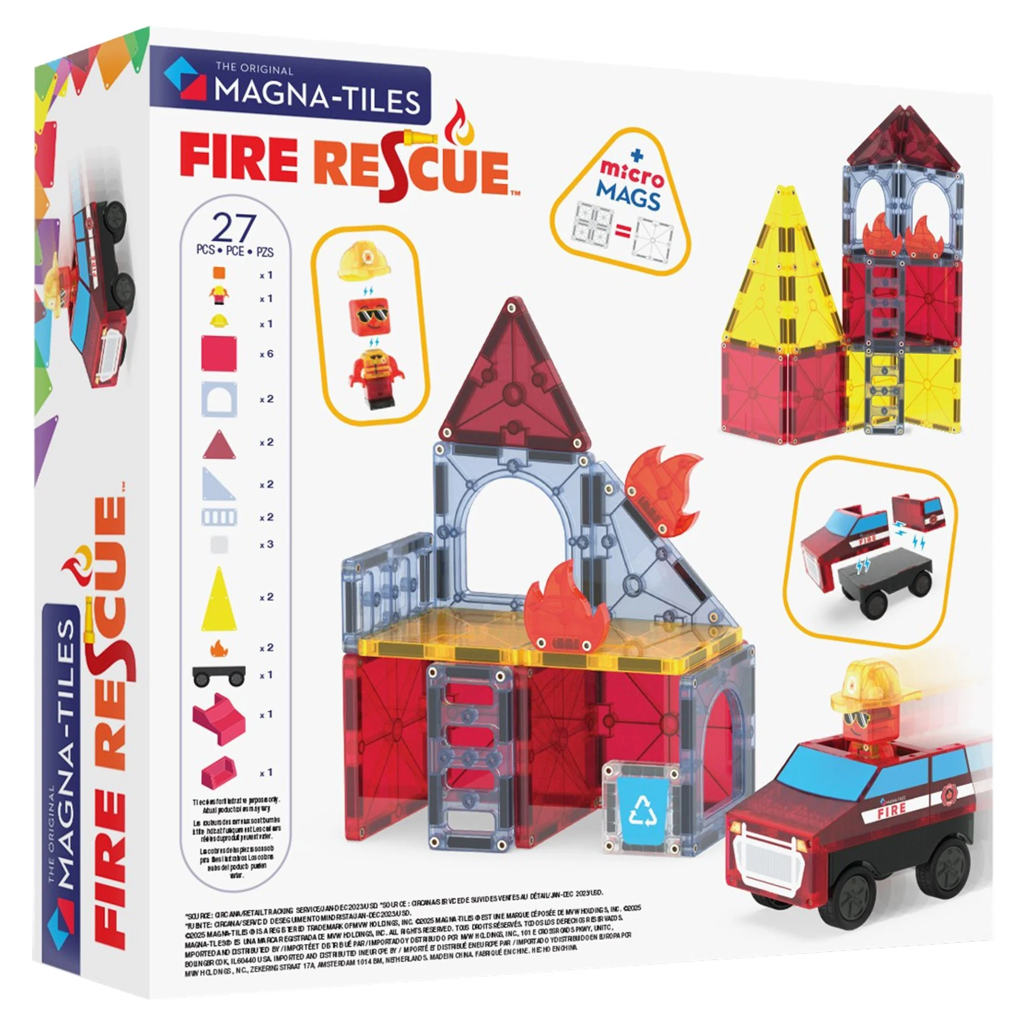 MAGNA-TILES® Fire Rescue 27-Piece — Set - Image 2