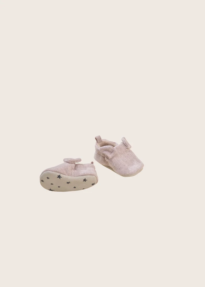 rise little earthling Slide Ons With Ears - Oatmeal / 18-24m — Catalog Product - Image 2
