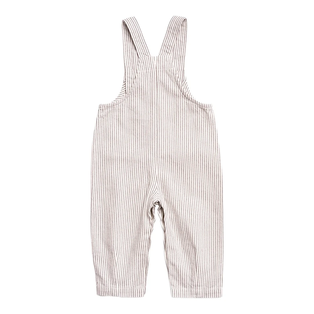 Ms.Rachel Signature Overall - Grey Stripe / 12-18m — Diaper - Image 2