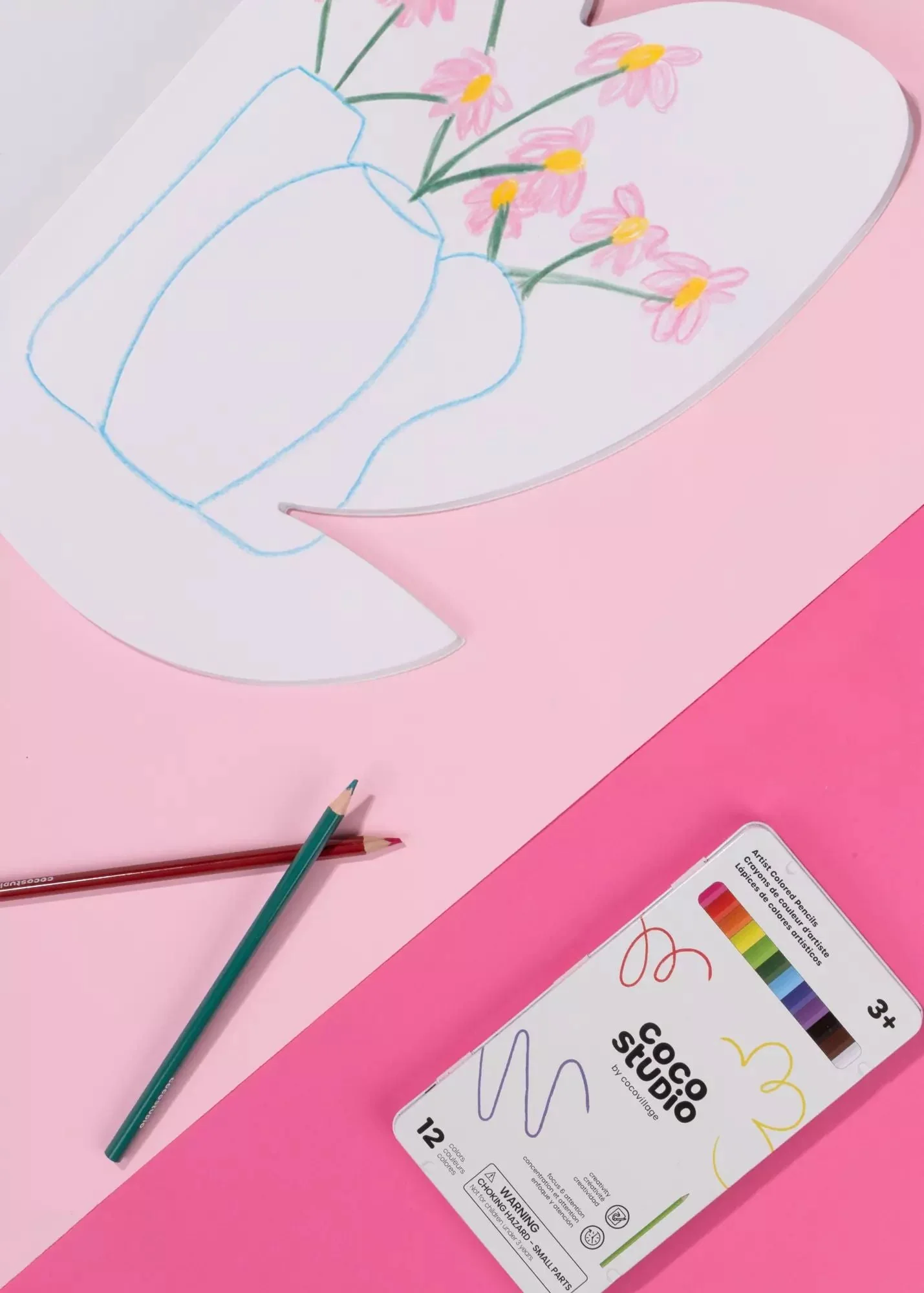 Coco Village Flower Shaped Kids Sketchbook (40 pages) — Art - Image 2