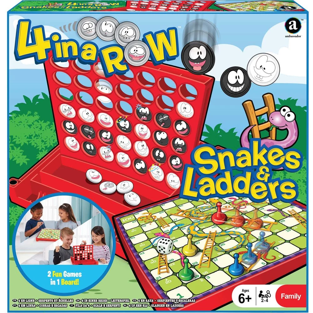 4-in-a-row & Snakes and Ladders Combo — Game