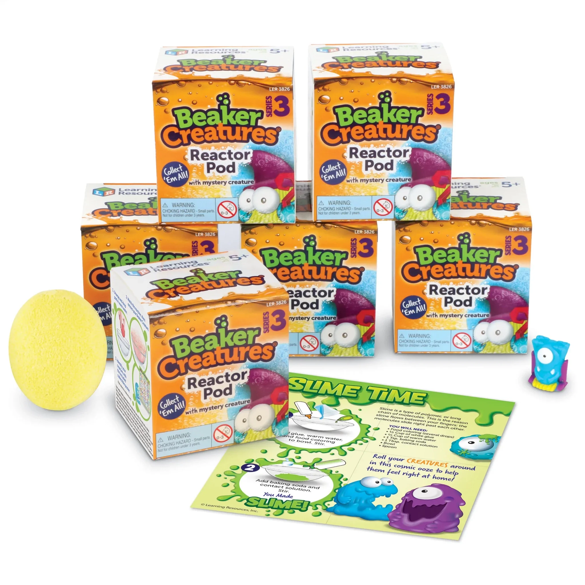 Learning Resources Beaker Creatures® 6-Pack Reactor Pods, Series 3 — Box