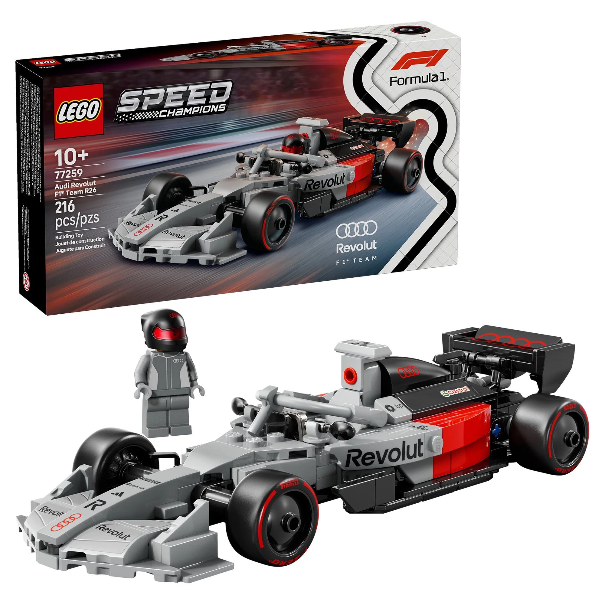 LEGO® Formula 1 LEGO® Speed Champions Audi Revolut F1 Team R26 Race Car 77259 — Can