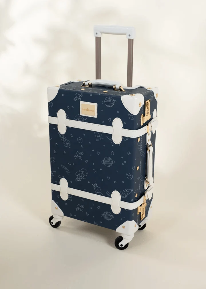 Coco Village Vegan Leather Carry On Suitcase Space — Tray