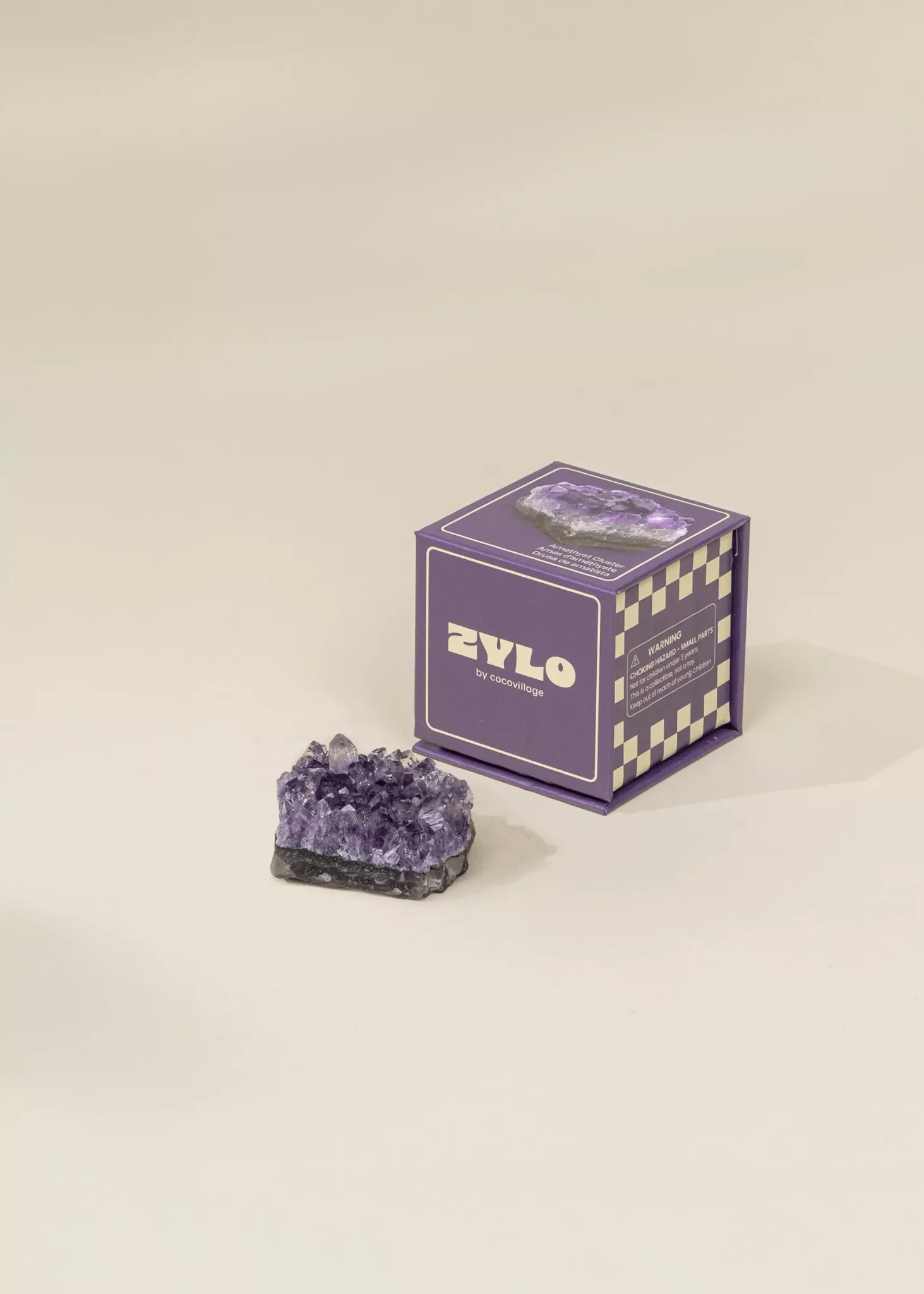 Coco Village Collectible Mineral - Amethyst Cluster — Box
