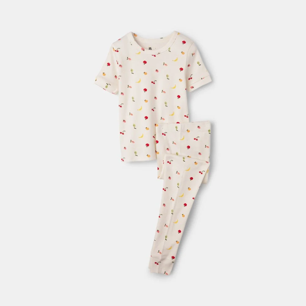rise little earthling Short Sleeve Sleep Set - Grey Rainbow / 3y - Image 6