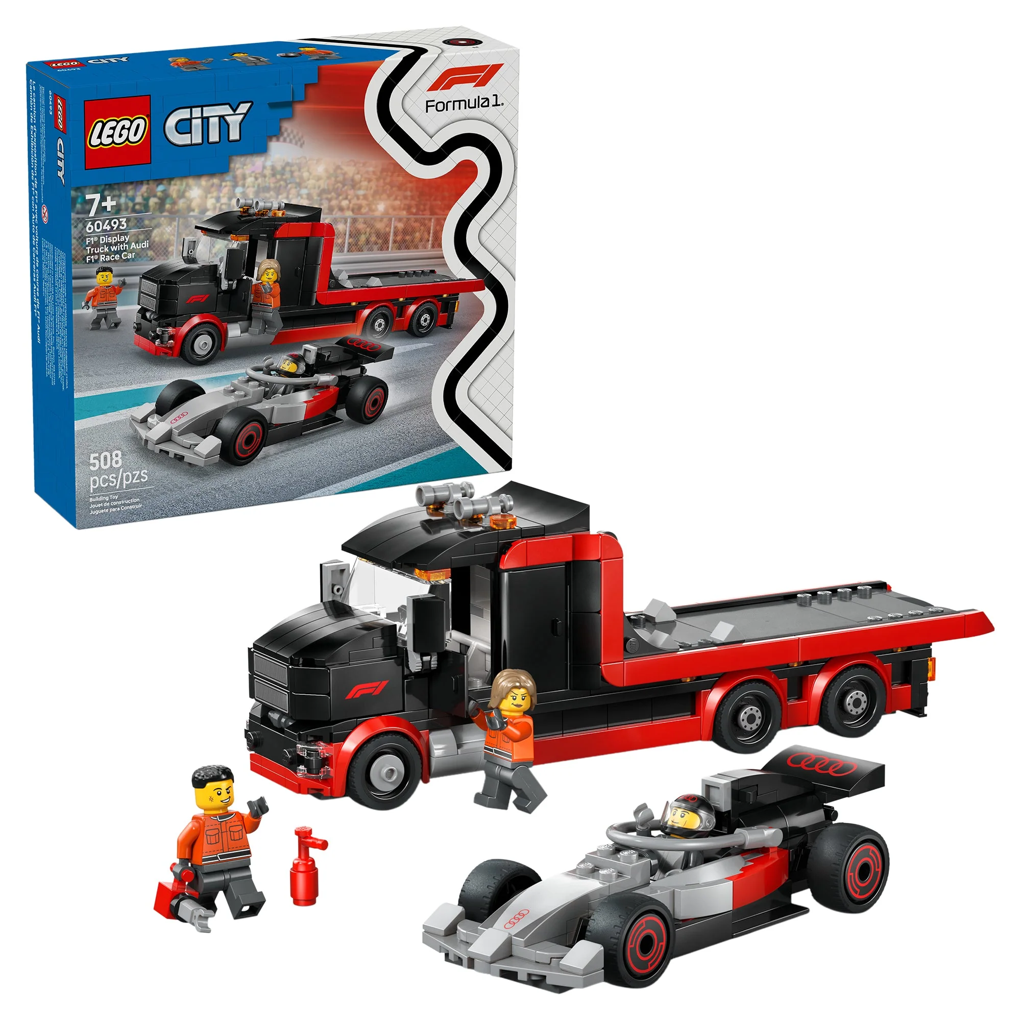 LEGO® City F1 Display Truck with Audi F1 Race Car 60493 — Can