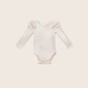 rise little earthling Ruffle Bodysuit - Red / 0-3m — Print