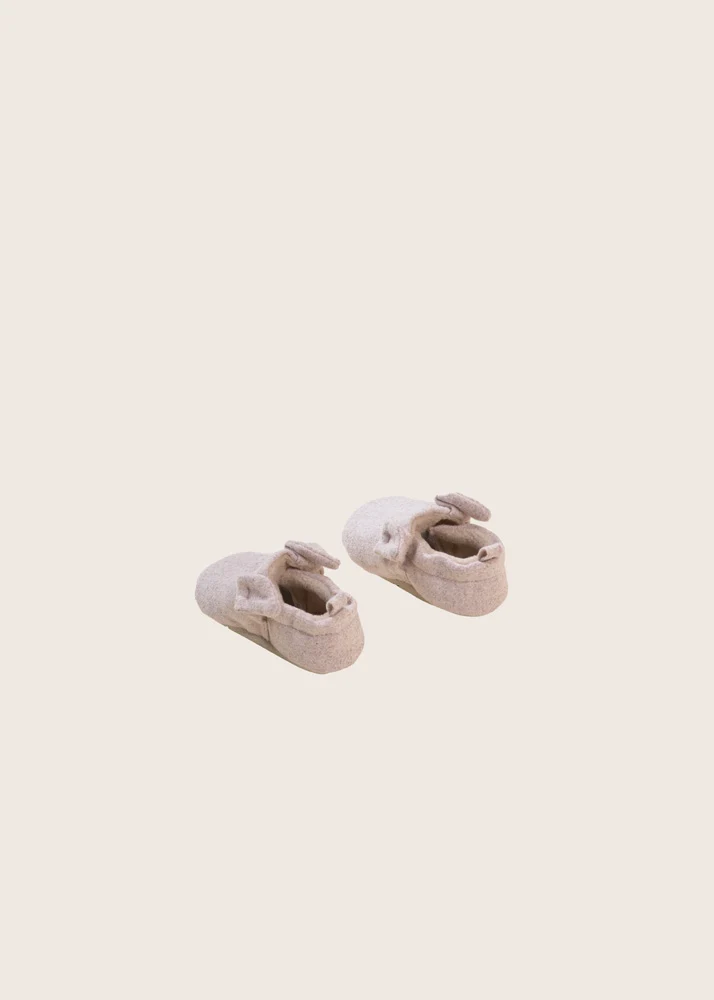 rise little earthling Slide Ons With Ears - Oatmeal / 18-24m — Catalog Product - Image 3