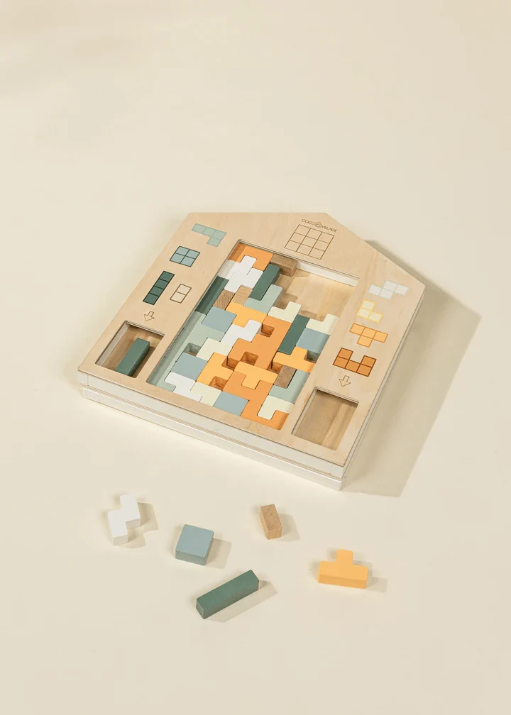 Coco Village Wooden Tetris Puzzle Toy (40 pcs) - Image 2